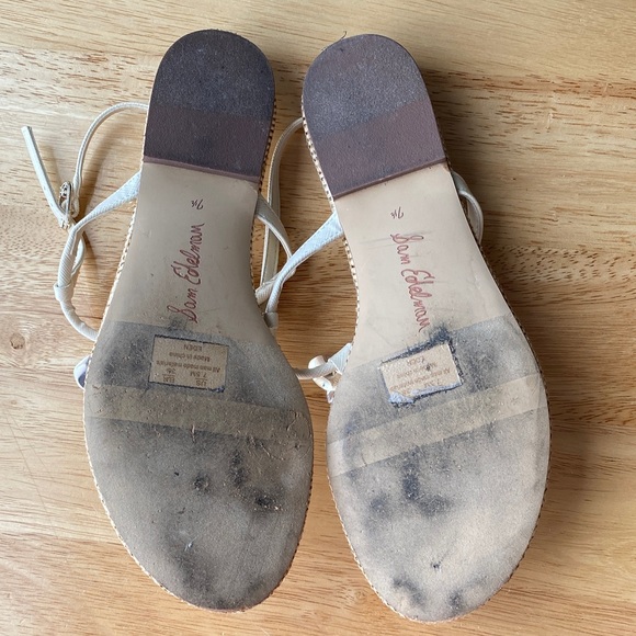 Sam Edelman Cream and Gold Floral Sandals - Picture 6 of 15